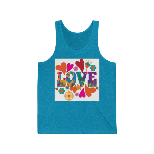 LOVE - Unisex Jersey Tank - Image 4