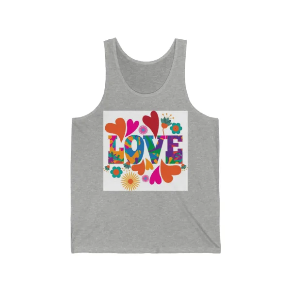 LOVE - Unisex Jersey Tank - Image 5