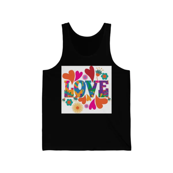 LOVE - Unisex Jersey Tank - Image 2