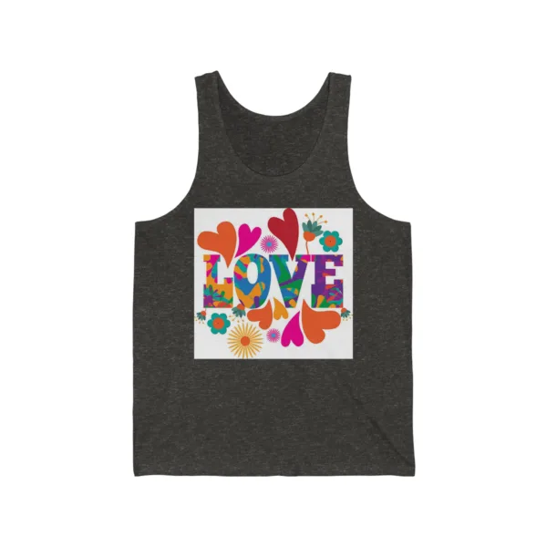 LOVE - Unisex Jersey Tank - Image 3