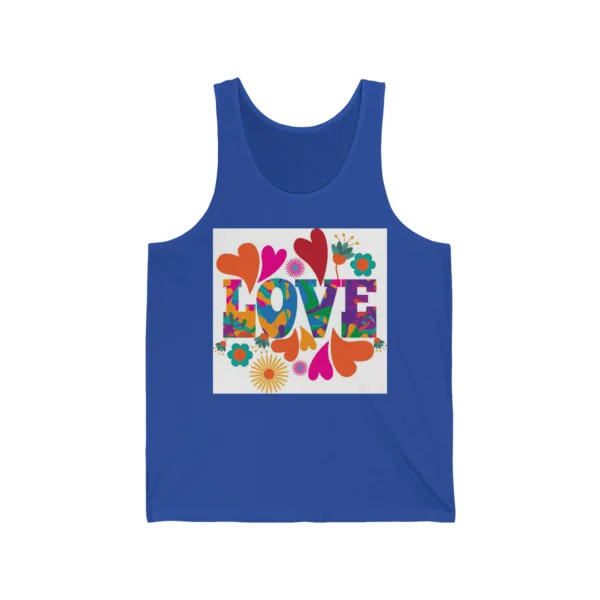 LOVE - Unisex Jersey Tank - Image 6