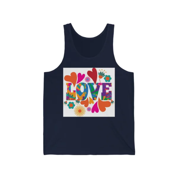 LOVE - Unisex Jersey Tank - Image 7