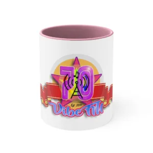 70 Vibe FM - Accent Coffee Mug, 11oz